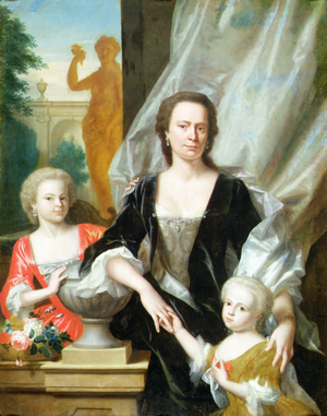 Sybilla Volkera Sighterman with her Daughters, 1745 (oil on canvas)