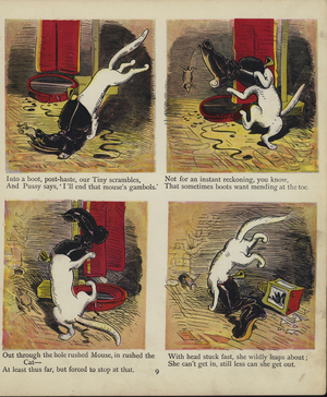 Cat and Mouse (colour litho)