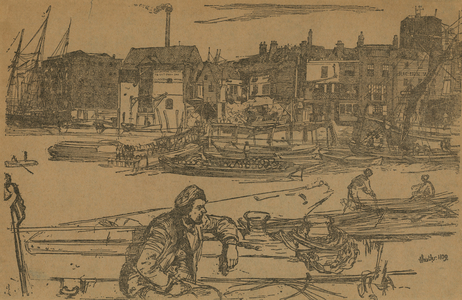 Black Lion Wharf (etching)