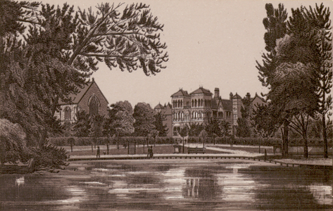 The Coventry and Warwickshire Hospital and the Swanswell (litho)