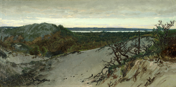 Breakers and Dunes, c.1885 (oil on academy board)