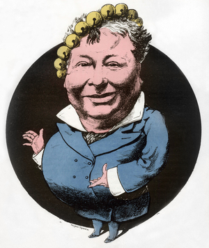 Daubray  French comedian, cartoon by Emile Cohl c. 1892-1894
