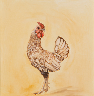 Lacewing chicken, 2016 (oil on canvas)