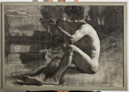 Male Figure, Nude (charcoal on paper)