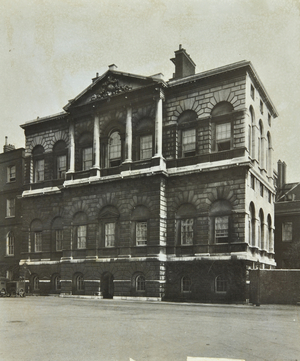 Treasury, Whitehall, Westminster LB: elevation to Horse Guards Parade, 1928 (b/w photo)