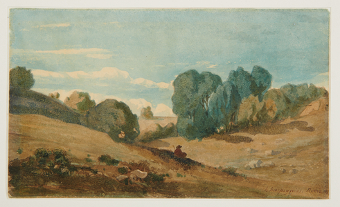 View near Rome, 1850-52 (w/c on paper)