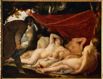 Venus and the Graces surprised by a mortal …