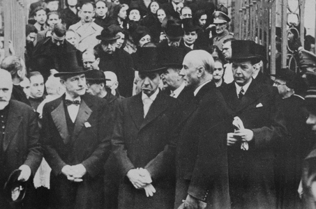 François Pietri at the second birthday of Pius XII, Madrid 1941 (b/w photo)