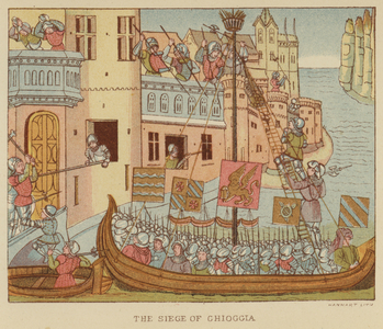 The Siege of Chioggia (colour litho)