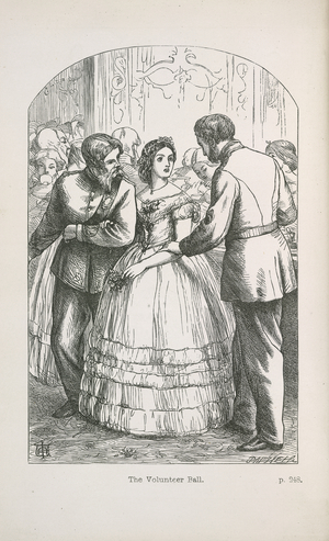 The volunteer ball. A scene in a ballroom