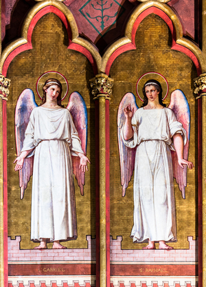 painting: Saint Gabriel and Saint Raphael.Painting by Savinien Petit, 1868-69.2016 (photo)