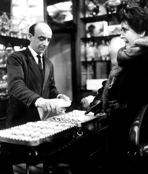 Italy, Genova, Romanengo Pastry Store, 1965 (b/w photo)