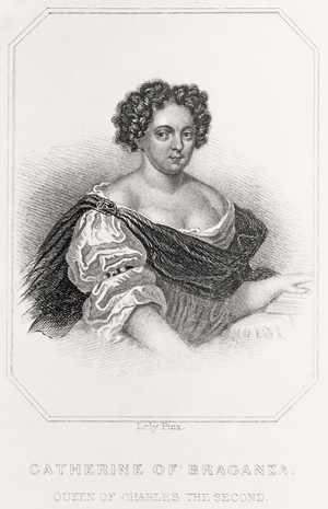 Portrait of Catherine of Braganza, 1835 (litho)