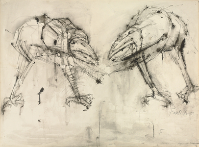 Warrior Birds, 1957 (pen & black ink on paper)