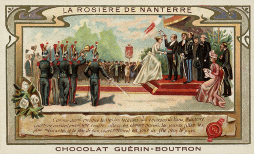 Coronation of the Rosiere of Nanterre, France (chromolitho)
