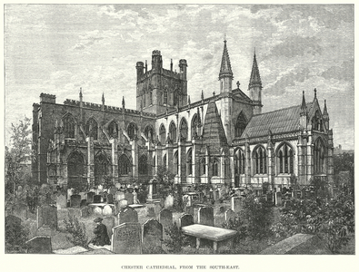 Chester Cathedral, from the South-East (engraving)
