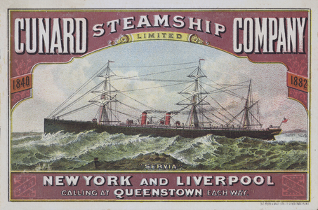 Cunard Steamship Company (colour litho)