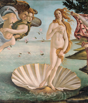 The Birth of Venus (detail), c.1485 (tempera on canvas)