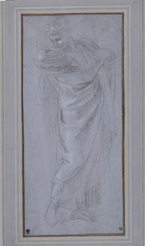 St. Paul rending his garments, 1514-15 (metalpoint, heightened with white bodycolour, on lilac grey preparation)