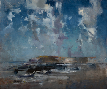 View Towards Pett Level, 2020 (oil on board)