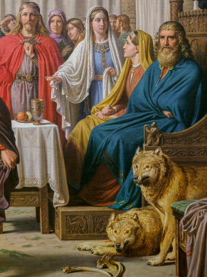 Ægir's Feast, detail, 1857 (oil on canvas)