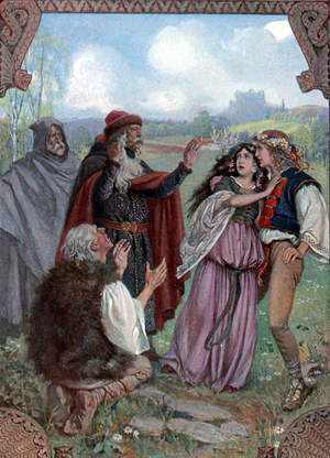 Polixene and Florizel, c1900 (illustration)