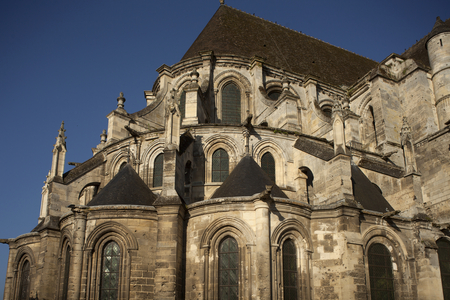 Cathedral (Cathédrale Notre-Dame). Exterior. The chevet and the apses. Northeast. Gothic.