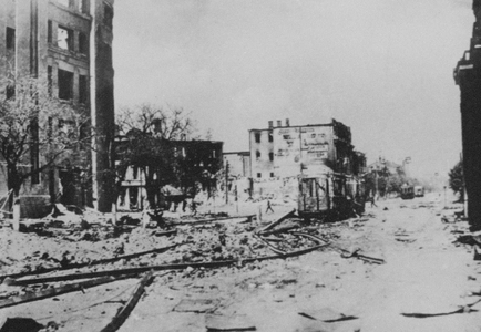 The ruins of Voronezh, 1942, (b/w photo)