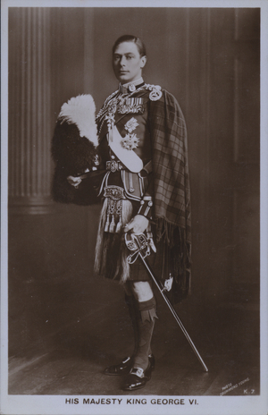 His majesty King George VI (b/w photo)