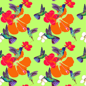 Hummingbird repeat pattern (print)
