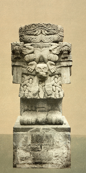 Mexico, Aztec idol, Teoyaomiqui. Coatlicue statue.