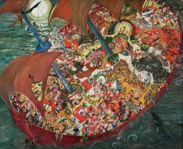 The Ship of Fools, 1922 (tempera and gold leaf on canvas)
