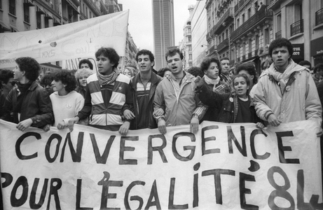 Demonstration against racism, Paris, 3 December 1984 (b/w photo) 