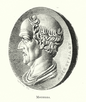Gaius Maecenas, Roman ally of the Emperor Augustus and patron of literature (litho)