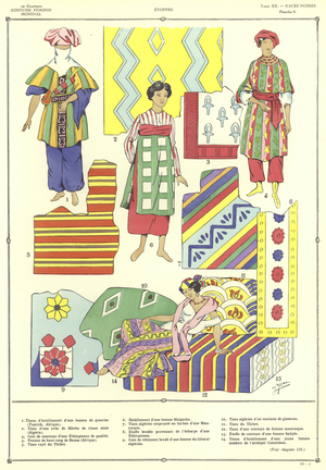 Costume Feminin Mondial (colour litho)