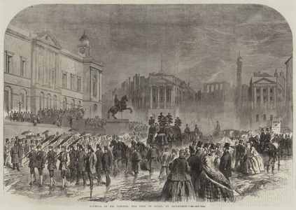 Funeral of Mr Lorimer, the Dean of Guild, at Edinburgh (engraving)