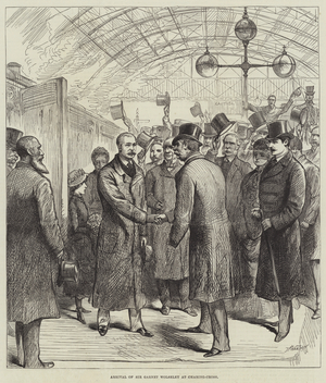 Arrival of Sir Garnet Wolseley at Charing-Cross (engraving)