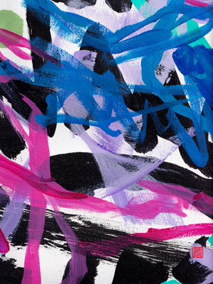 Zen Blue Strokes Abstraction, 2023 (acrylic on canvas)