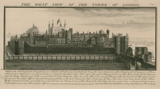 The west view of the Tower of London (engraving)