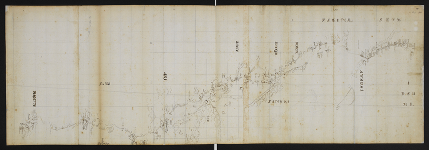 Map of part of the coast of Japan, c.1670-92 (pen & ink on paper)
