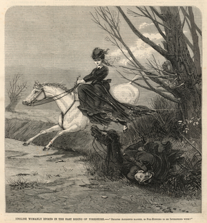 Because accidents happen, is fox-hunting to be interfered with? (engraving)