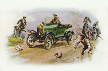 Morris Oxford 10hp (colour litho)