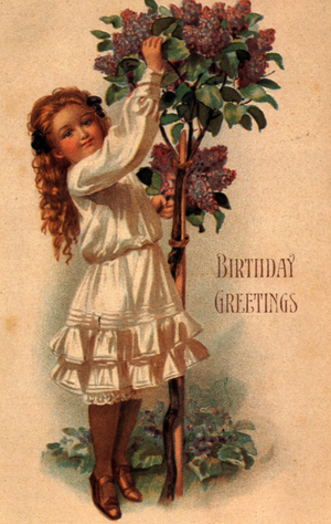 Birthdays Card Greetings Card, UK, 1890s