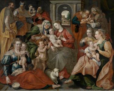 The Family of Saint Anne, 1585 (oil on panel)