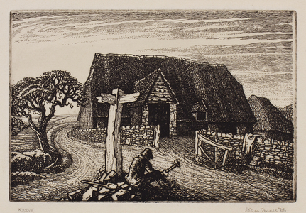 Road Maker, 1928 (etching) 