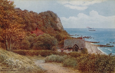 Monks Bay, Bonchurch, I of Wight (colour litho)