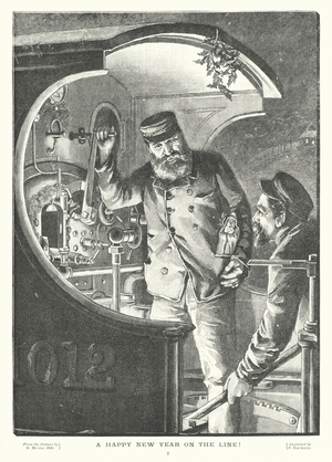 A Happy New Year on the Line!, 1892 (engraving)