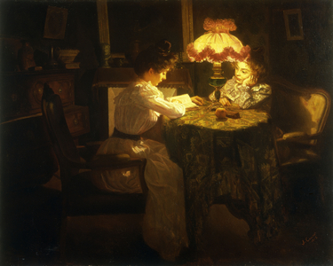 Lamplight, 1908 (oil on canvas)