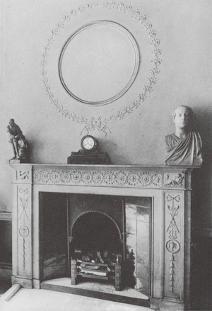 Chimneypiece from the Hall at 9 Conduit Street, London (b/w photo)