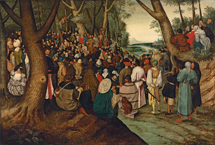 Saint John the Baptist Preaching to the Multitude (oil on panel)